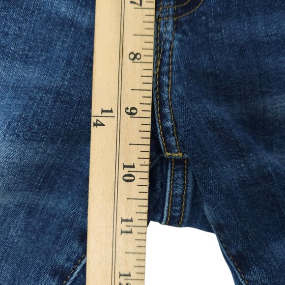 American Eagle Next Level Flex Slim Straight Jeans Mens 32 x 33 Distressed Denim - Picture 14 of 15